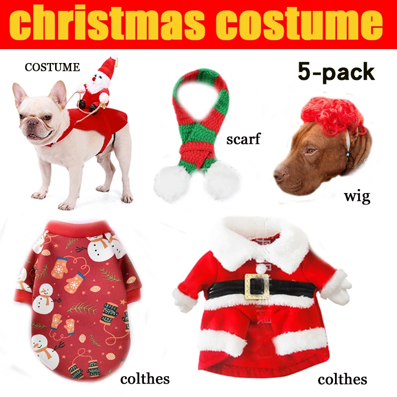 

Genuine Christmas Costumes for Small Dogs to Large Dogs-Dog Clothes,Cat Clothing,Lovely Pet Hat Decoration for Christmas.