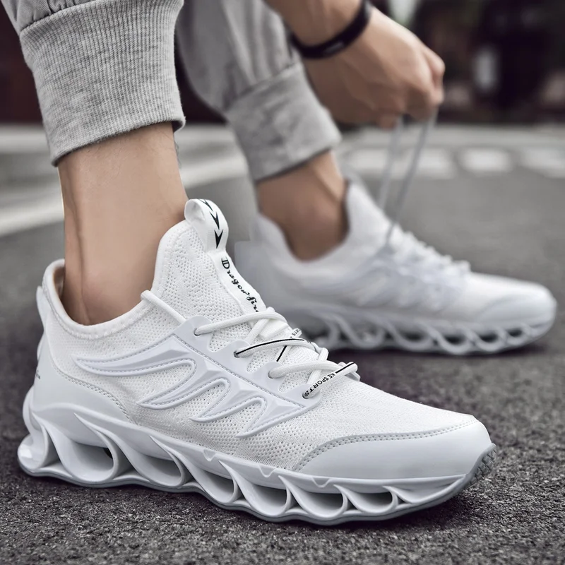 

MOYING New Blade Running Shoes for Men Antiskid Damping Outsole Men Athletic Training Run Sneakers Breathable Runing Zapatills