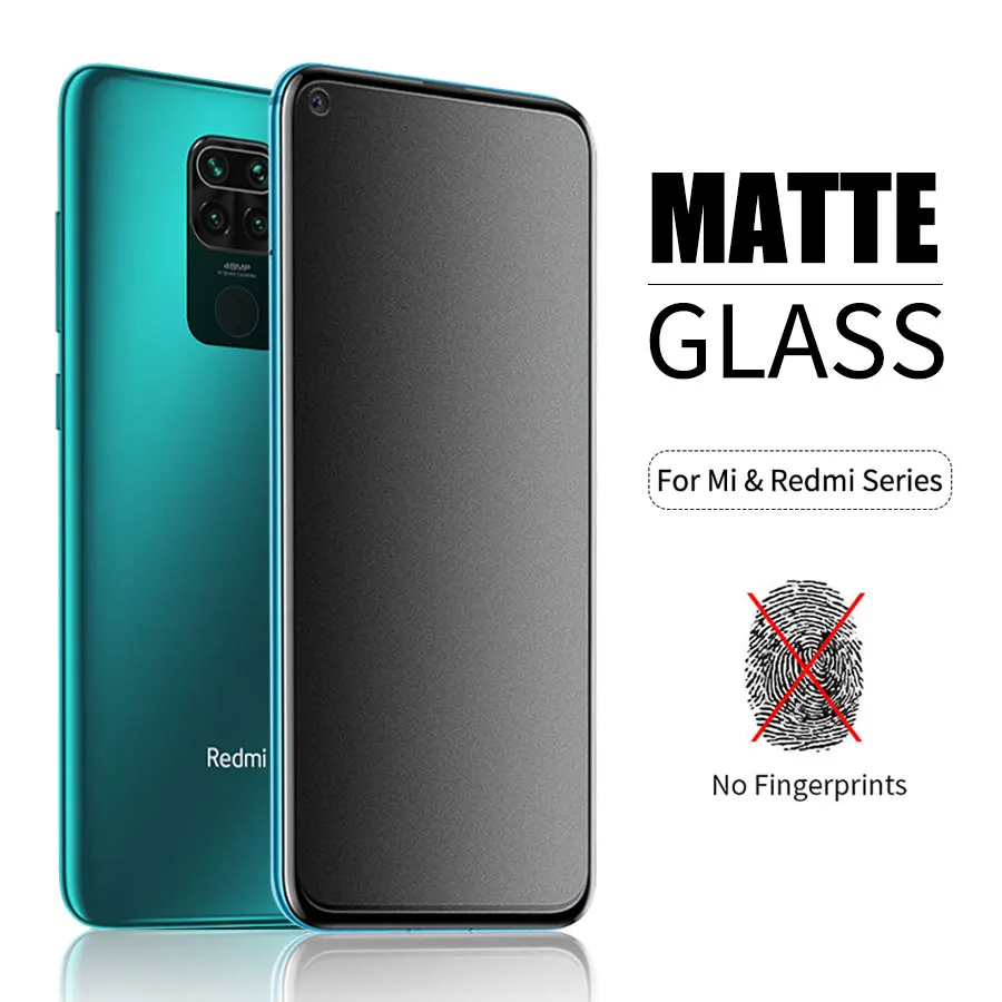 Матовое закаленное стекло для Xiaomi Redmi Note 10 9 8 Pro Max 9S 10S 8T Poco F3 X3 M3 F2 Mi 10T 9T Pocophone F1