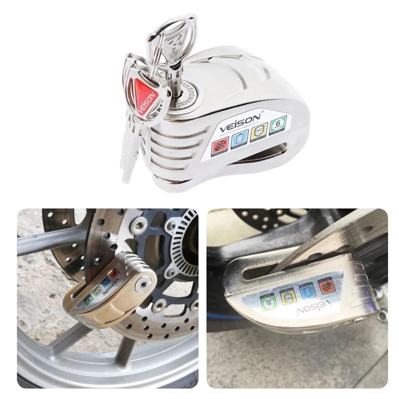 Водонепроницаемый алюминиевый Противоугонный замок для мотоцикла тормозной