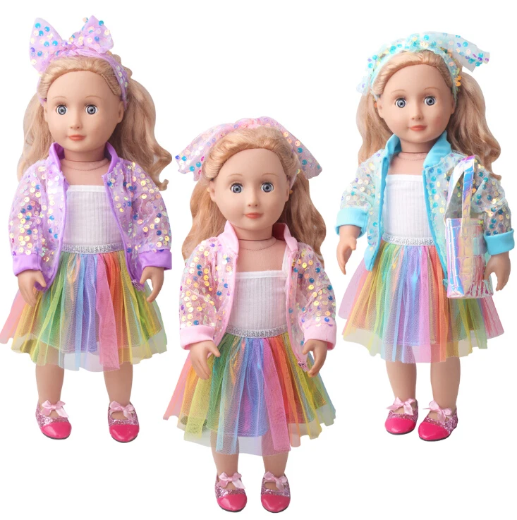 

Suit+Dress+Headwear for American girl 18inch doll clothes for children best gift