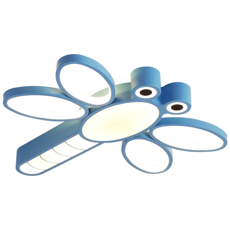 

Nordic ins girls room bedroom lamp warm romantic creative cartoon dragonfly led ceiling light
