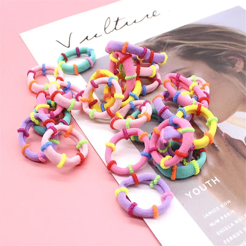 100 шт./упак. 3 0 см милое маленькое кольцо для девочек Резиновая лента конский хвост