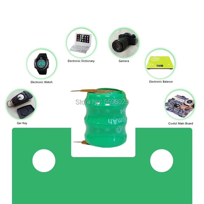 80 мА/ч 3 6 В Оригинальный Новый никель-металлогидридный перезаряжаемый кнопочный