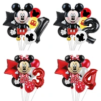7pcs disney mickey mouse party balloons minnie balloons 32 number balloon baby shower birthday party decorations kids toy gifts