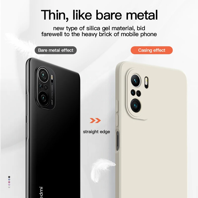 original liquid square silicone phone case for xiaomi redmi note 7 8 9 9s 10 pro max poco f3 gt x3 pro nfc soft thin cover funda free global shipping