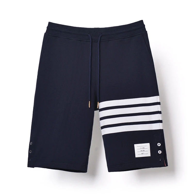 Модные брендовые повседневные мужские летние хлопковые спортивные брюки на