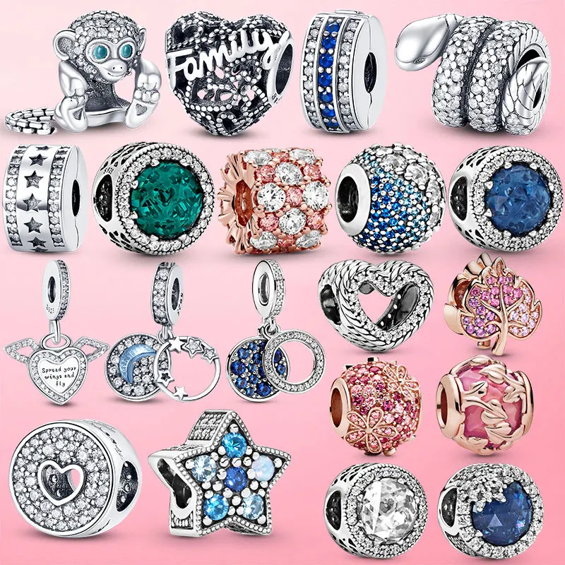 

Hot Sale 925 Sterling Silver Sparkling Club 2020 Compass Dangle Charm Beads Fit Original Pandora Bracelet Silver Jewelry Gift