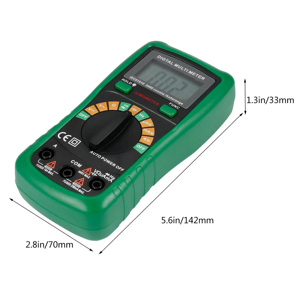 3.5 inch LCD Display Digital Multimeter Temperature Capacitance Frequency Test Auto Power Off Low Voltage Indication Backlight |