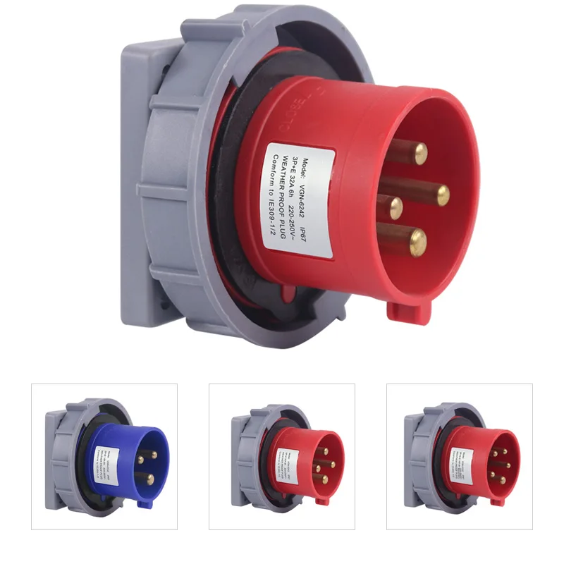 16a 32a водонепроницаемый промышленный анти-вилки и анти-розетки обратный