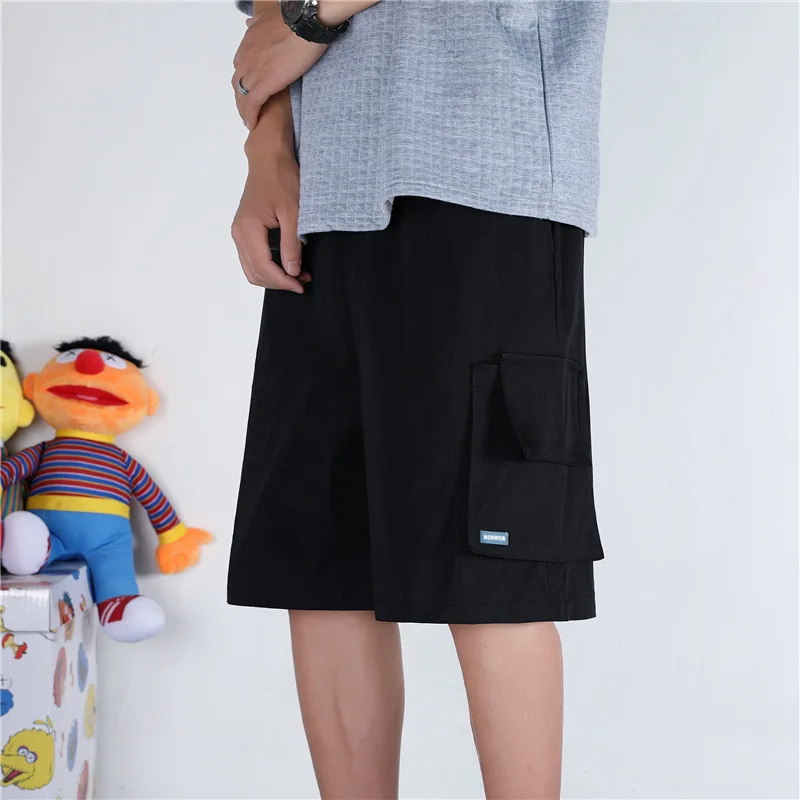 

Workwear Shorts Men's Summer New Japanese Tide Brand Loose Hong Kong Style Harajuku Pocket Casual Ins Straight Five-point Pants