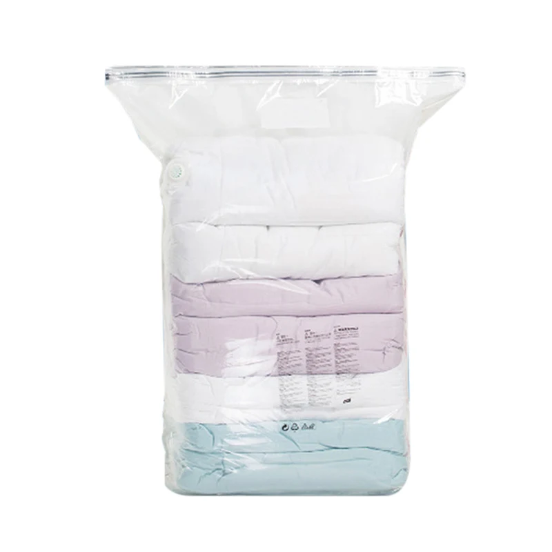 Вместительная домашняя вакуумная сумка для одежды одеяло прозрачное с клапаном