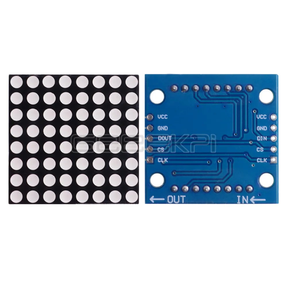 GeeekPi 3 шт. 8x8 MAX7219 точечный модуль светодиодной матрицы MCU светодиодный управления