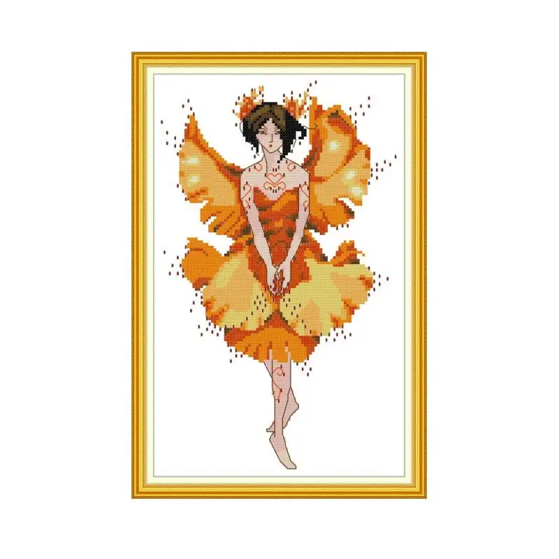 Joy Sunday Chinese Cross Stitch Kits Fairy Patterns Aida Fabric 14ct Printed Canvas DMC DIY Embroidery Kit Needlework Home Decor | Дом и сад