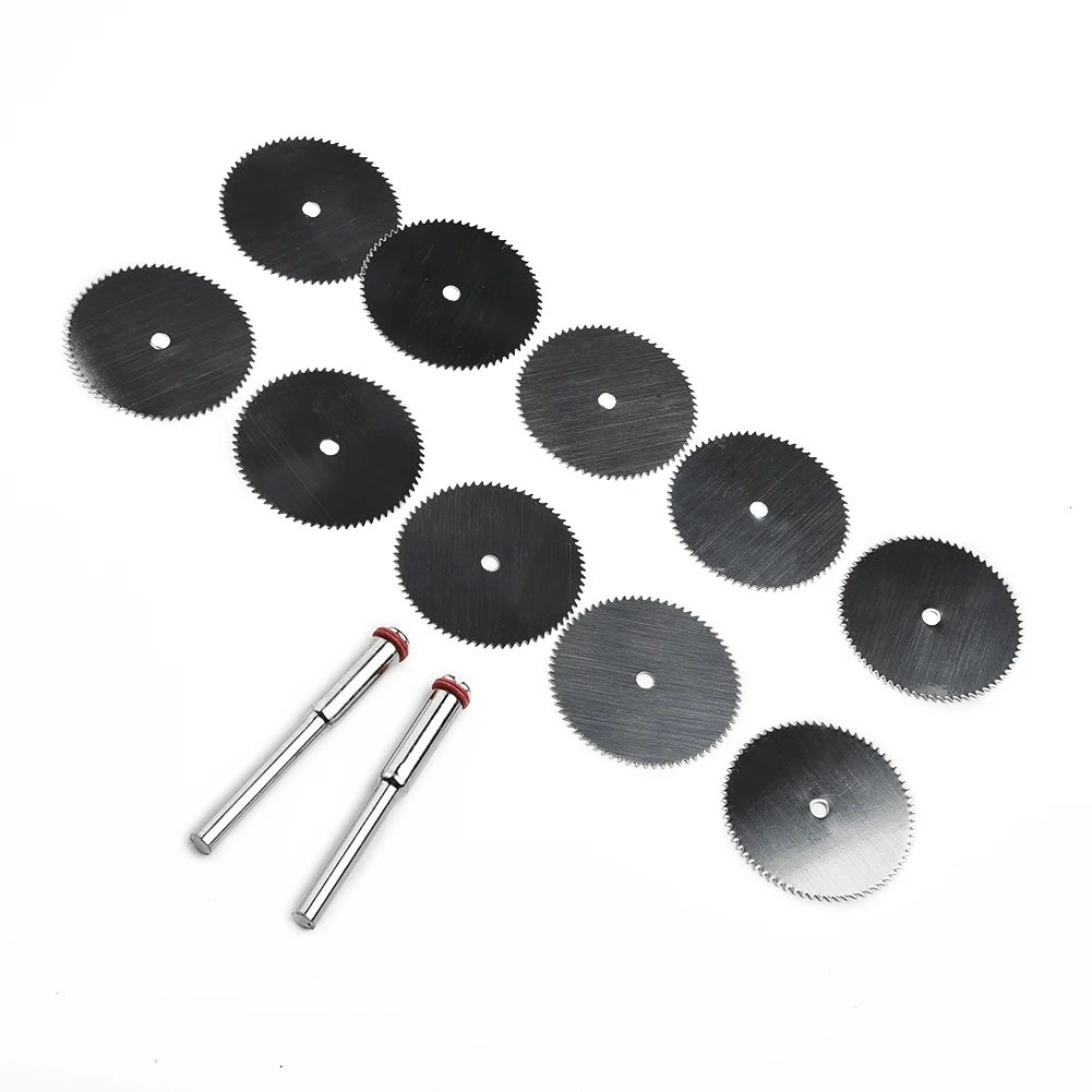 

Set Saw Discs Woodworking Accessories Replacement Parts With Mandrel Silver Circular 10pcs HSS Metal Practical