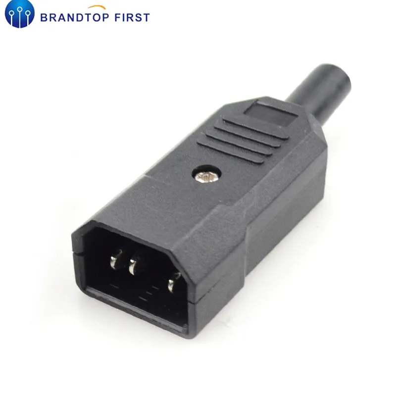 10A 250V черный IEC C13 женский и мужской разъем Rewirable питания 3 pin ac Розетка |