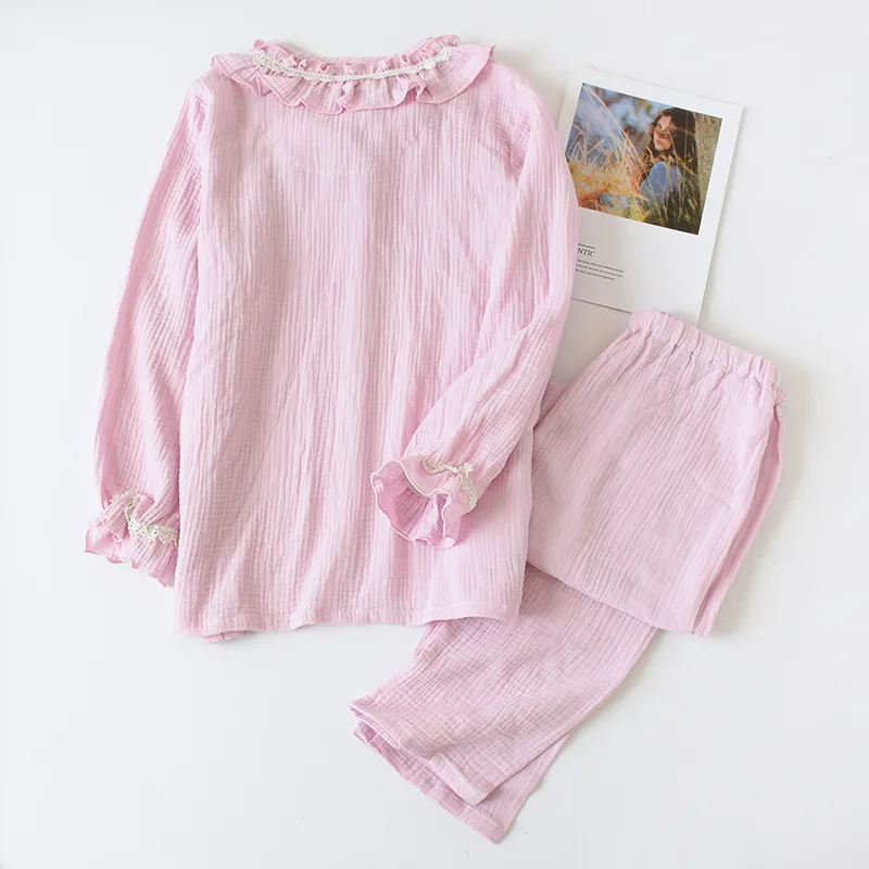 Fdfklak Women Pajamas Set 2020 Spring Autumn New Maternity Pijamas Suit Cotton Breastfeeding Pajamas Pregnant Sleepwear enlarge
