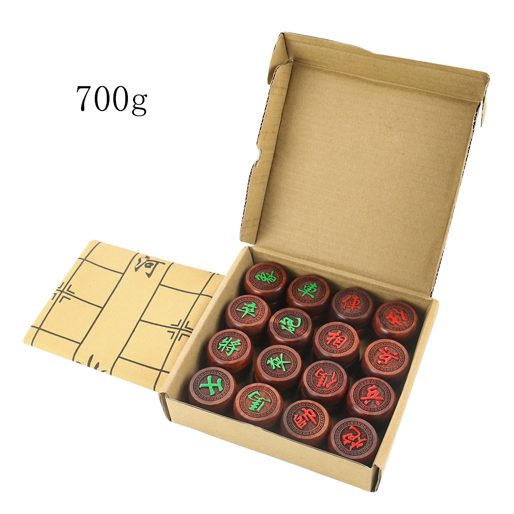 Chinese Chess Set Solid Ebony Rosewood Pieces Chessman Portable Travel Family Board Game for Kid Adult Gift | Спорт и развлечения