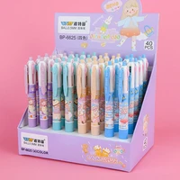 40 pcslot cartoon girl boy 4 colors ballpoint pen cute press roller ball pens school office writing supplies stationery gift