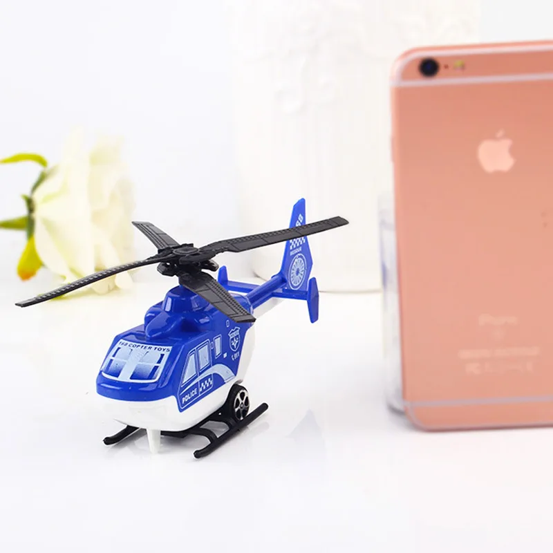 1 шт. Классический случайный Цвет Вытяните назад модель вертолета игрушка мини