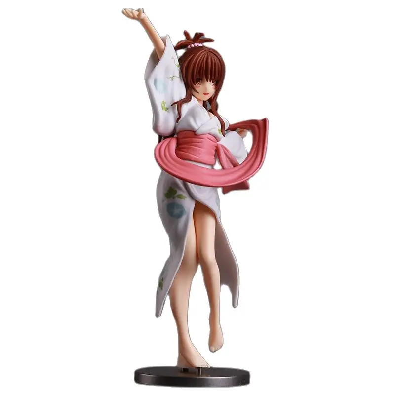 

21cm Anime Figures Haruna Sairenji Darkness PVC Action Figure Toy Sexy Girls Bathrobe Adult Collection Model Doll Gift