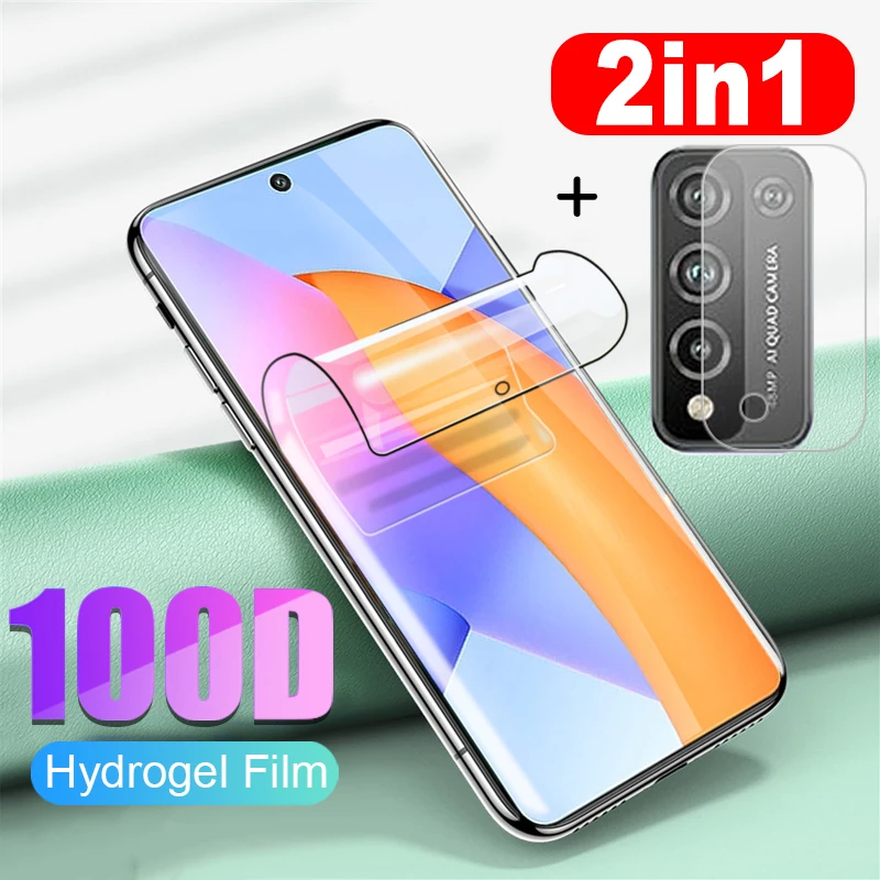 

Защитная пленка для камеры 2 в 1 для Huawei honor 10x lite, Гидрогелевая пленка для экрана honor 10, 10x, 10i, 20i lite, защита экрана, не стекло