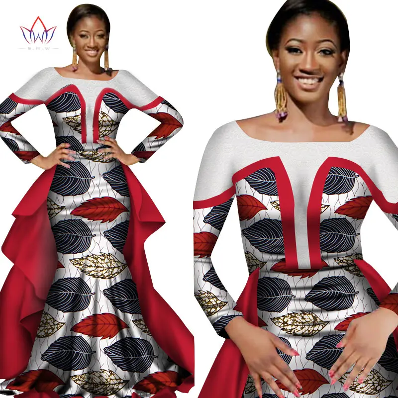 Платье Русалка женское вечернее в африканском стиле наряд для торжественных