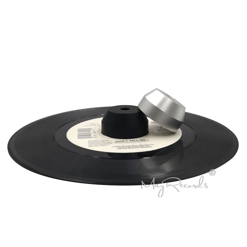 

45 RPM Adapter Durable Solid Aluminum Center Adapter for 7 inch EP Record Vinyl