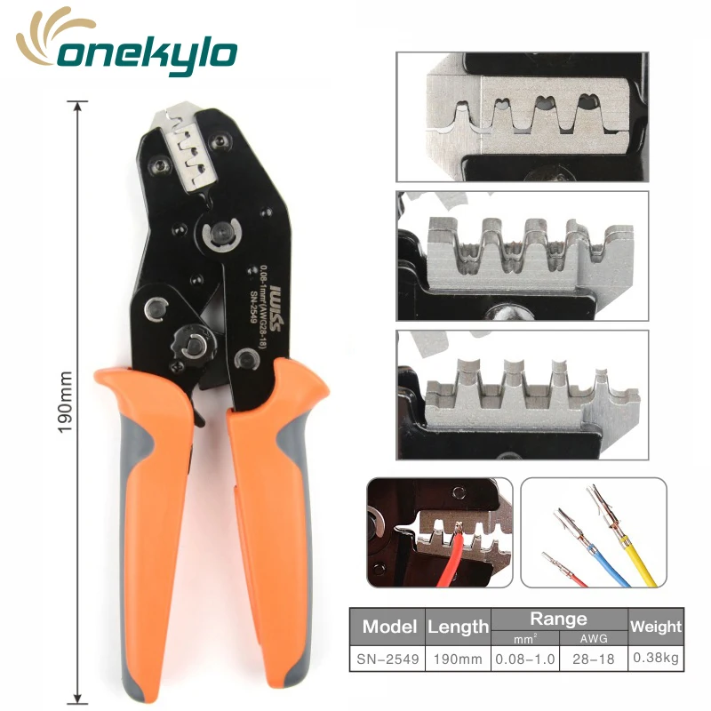 SN-2549 = SN-28B+ SN-01BM IWISS Запчасти для прессовочной машины fo0.08-1,0 мм² XH2.54/Dupont 2,54/2,8/3,0/3,96/4,8/KF2510/JST терминал - Цвет: SN-2549