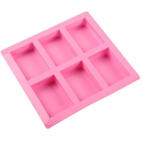 square silicone mold rectangle handmade soap mould silicone cake decorating tools soap making craft for home bathroom resin mold