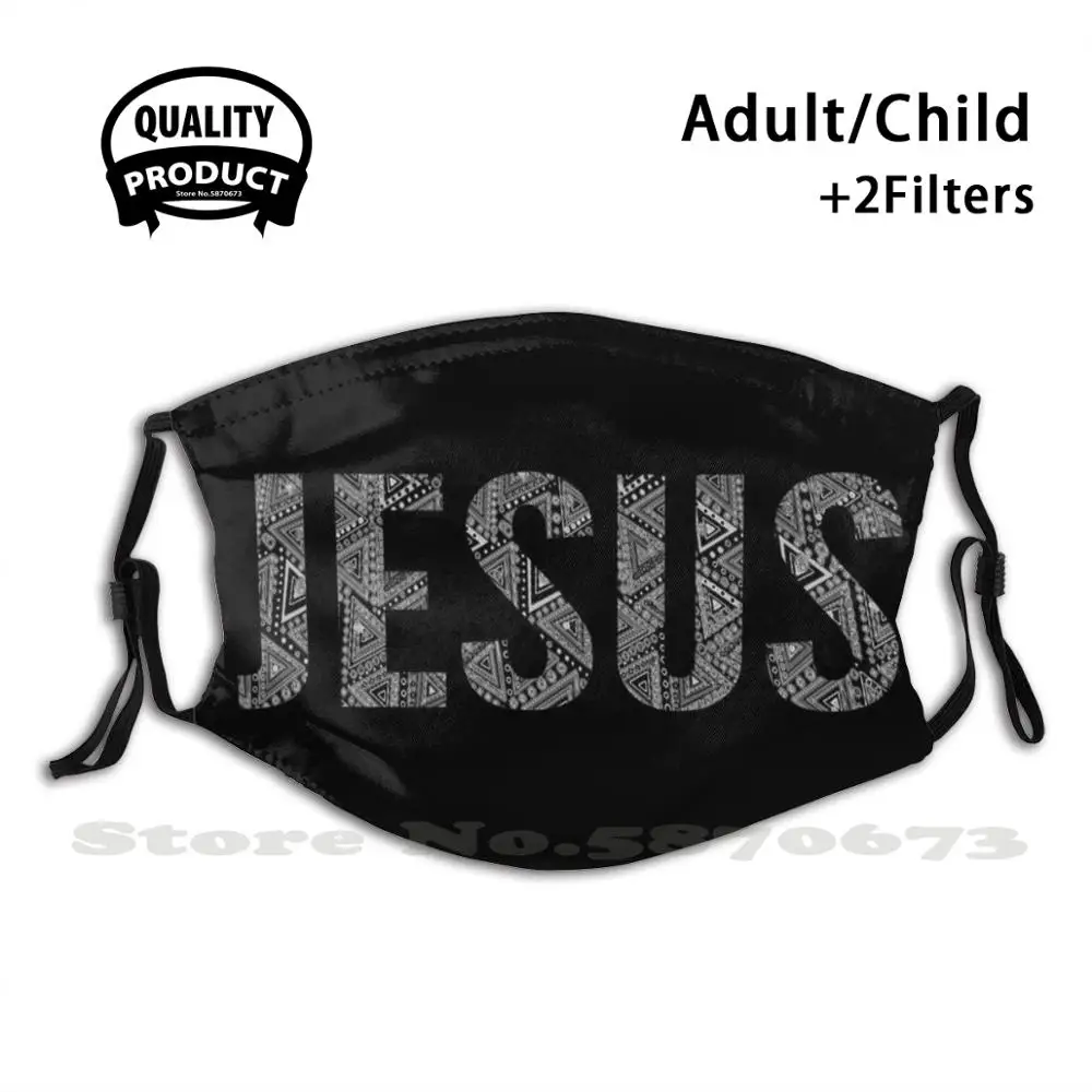 

Jesus Apparel Reusable Mouth Mask Washable Filter Anti Dust Face Masks Jesus God Religion Christian Religious Christ Christmas