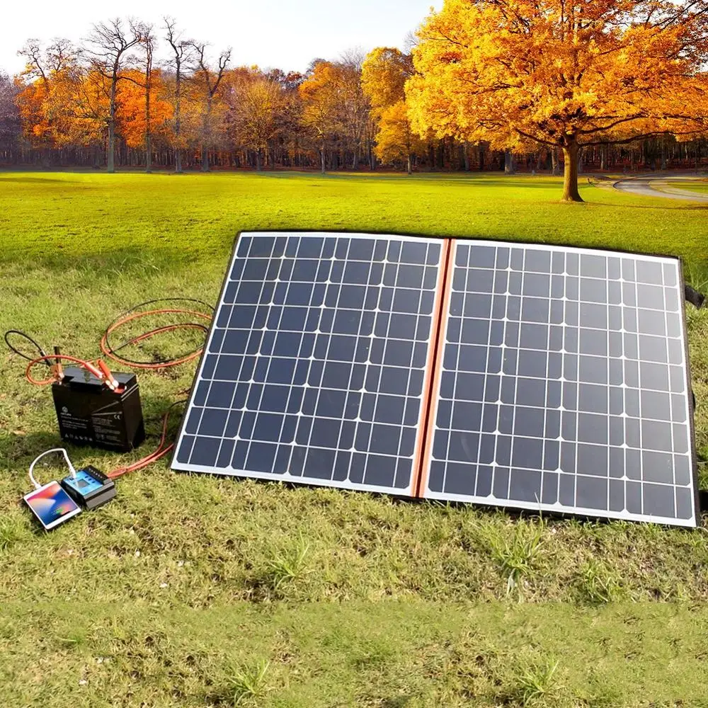 110 Вт 18 в зарядное устройство placa для солнечной панели 2 складки 100 Складная