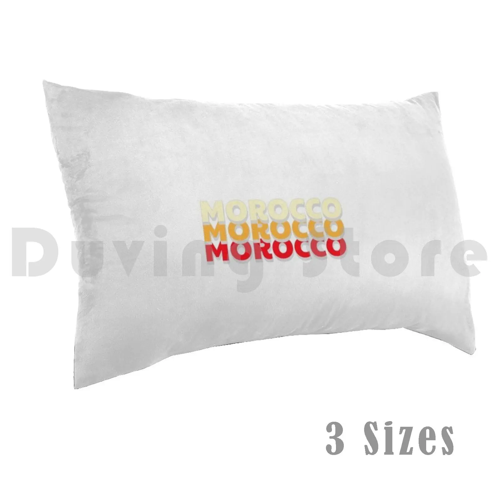 

Morocco Name In Three Colors Stylish Design Pillow Case Printed 50x75 Morocco Morocco Moroccan Love Morocco