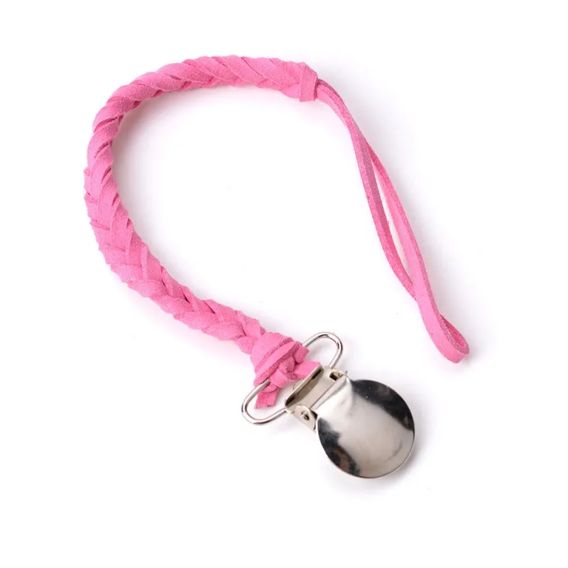 Прямая поставка кожаные зажимы для соски цепочка фиксатор Плетеный ниппель