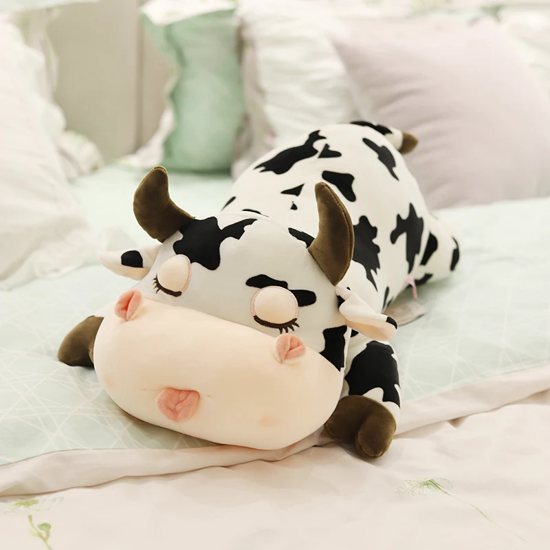 30 60 см милые плюшевые куклы из коровьей кожи игрушки молочного скота мягкая