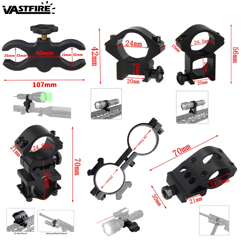 

Монтажное кольцо Для цилиндрической винтовки, инструменты для монтажа прицела, переходник для Пикатинни, крепление для ИК-подсветки, ночно...