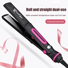 220 В Профессиональный Выпрямитель для волос двойного назначения щипцы для завивки волос выпрямитель для волос PTC нагревательный салонный инструмент для укладки волос челка шина