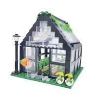 glass house building blocks set with baseplate compatible city friends bricks toys hobbies for children moc girls boys xmas gift
