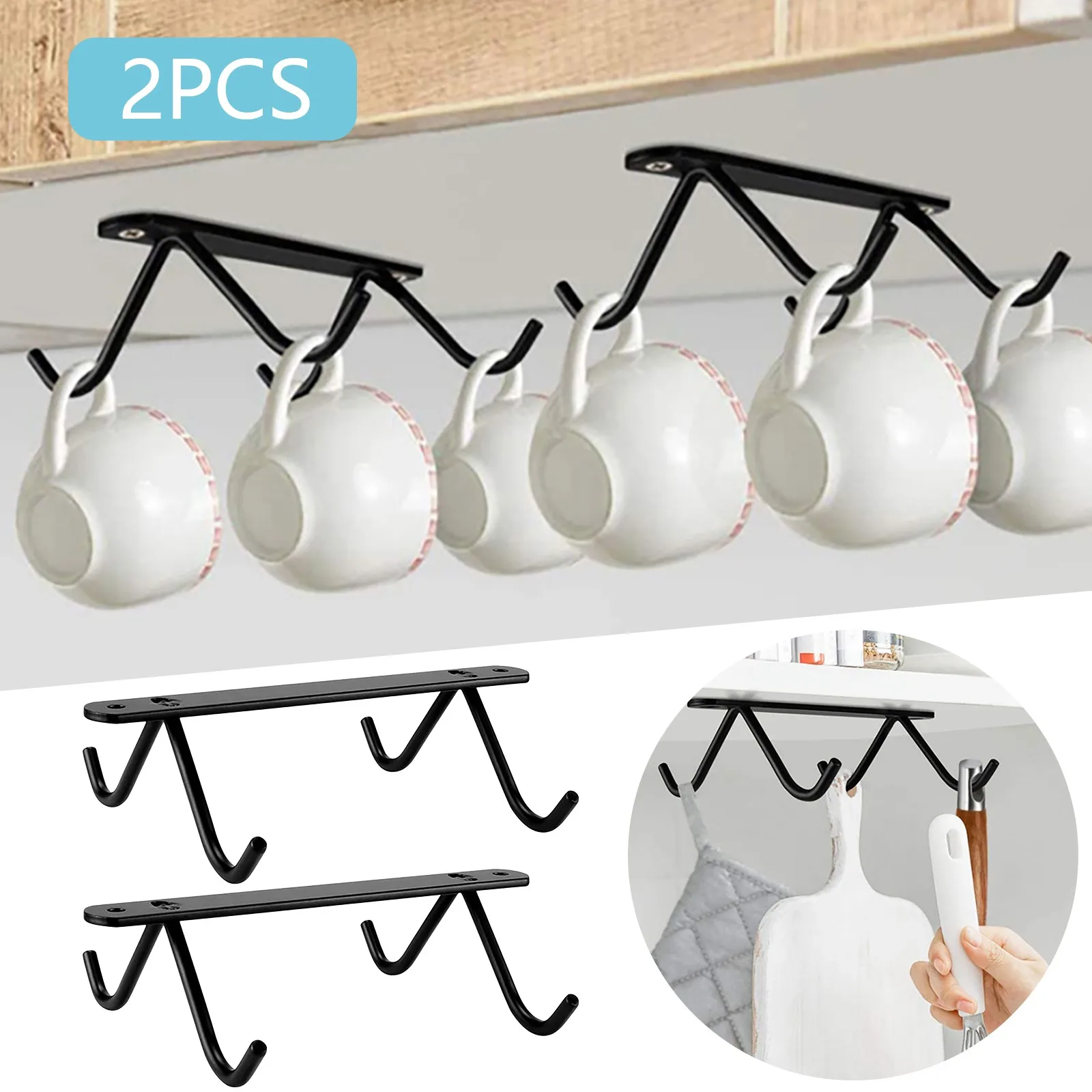 Демонстрация под шкаф крючки для домашних кружек кухонный держатель кофейных