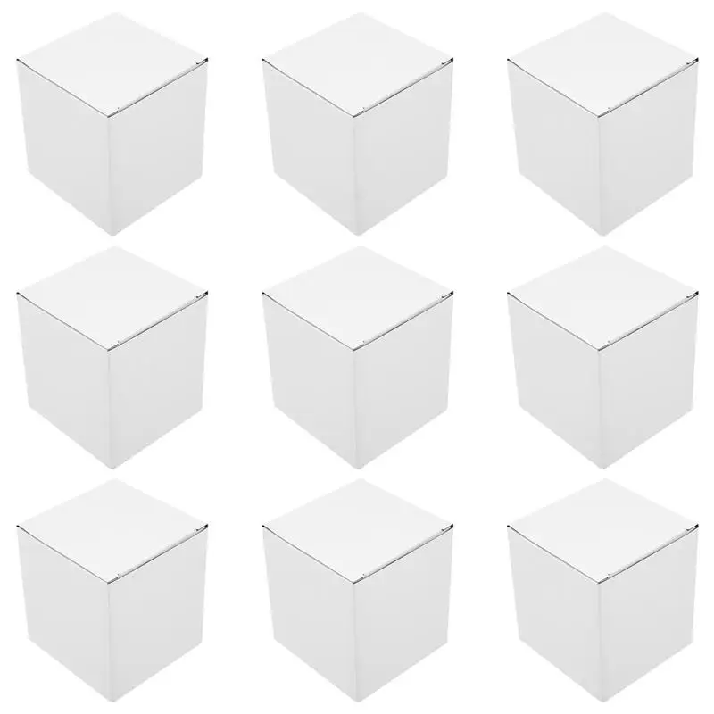 

10pcs Corrugated Board Packing Boxes Chalk Storage Cartons Buckle Boxes (White)