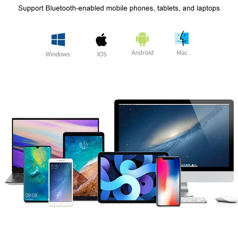 Складная Беспроводная клавиатура Bluetooth с чехлом и кронштейном для планшетного ПК