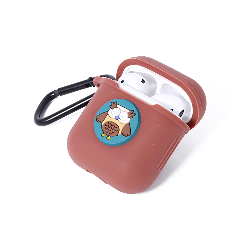 Силиконовый ударопрочный водонепроницаемый защитный чехол в форме совы для AirPods