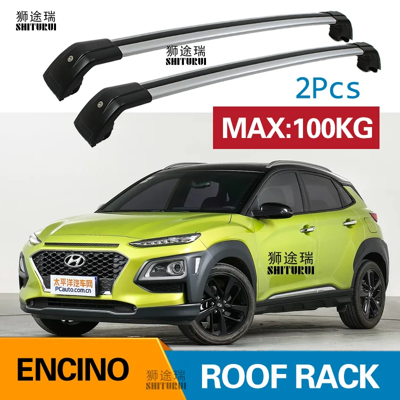 SHITURUI 2 шт. панели крыши для Hyundai ENCINO SUV 2017 2018 2019 боковые полосы из алюминиевого