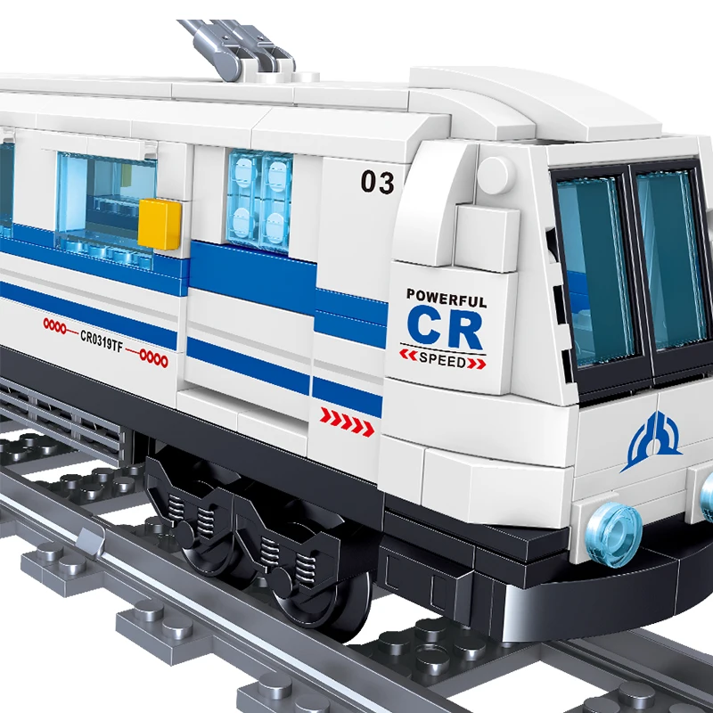 

ZHEGAO QL0319 Traffic Scene High-speed Subway Train Model High Tech Assembled Building Blocks Educational Children's Toy Gift
