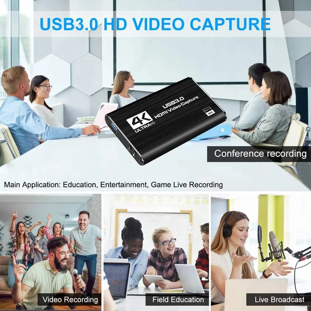2020 USB HDMI 4K60Hz видеозахват к карта видеозахвата донгл для игр потоковая трансляция