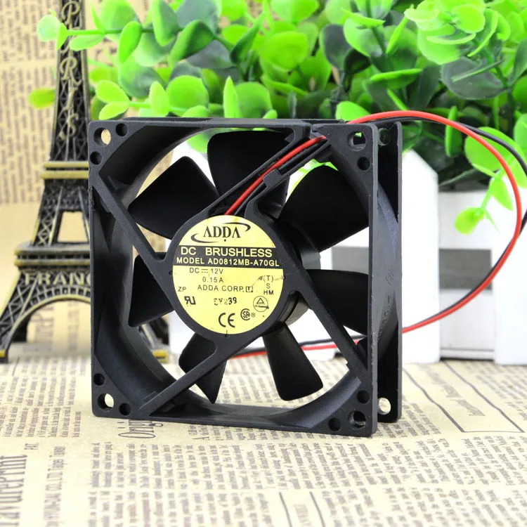 Adda 8025 12V 0.15A 8cm двойной шар источник питания для ПК чехол телефона | Компьютеры и