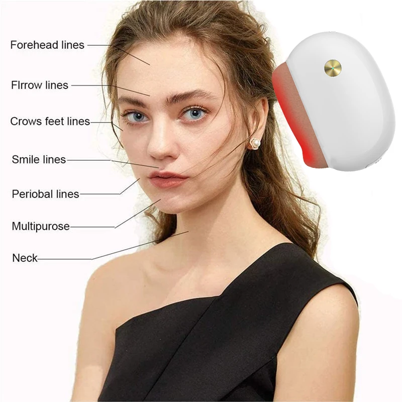 

Energy Stone Scraping Massager Face Skin Lifting Heating Vibration V Face Beauty Massage Tool Pressure Therapy Scraper Board Spa