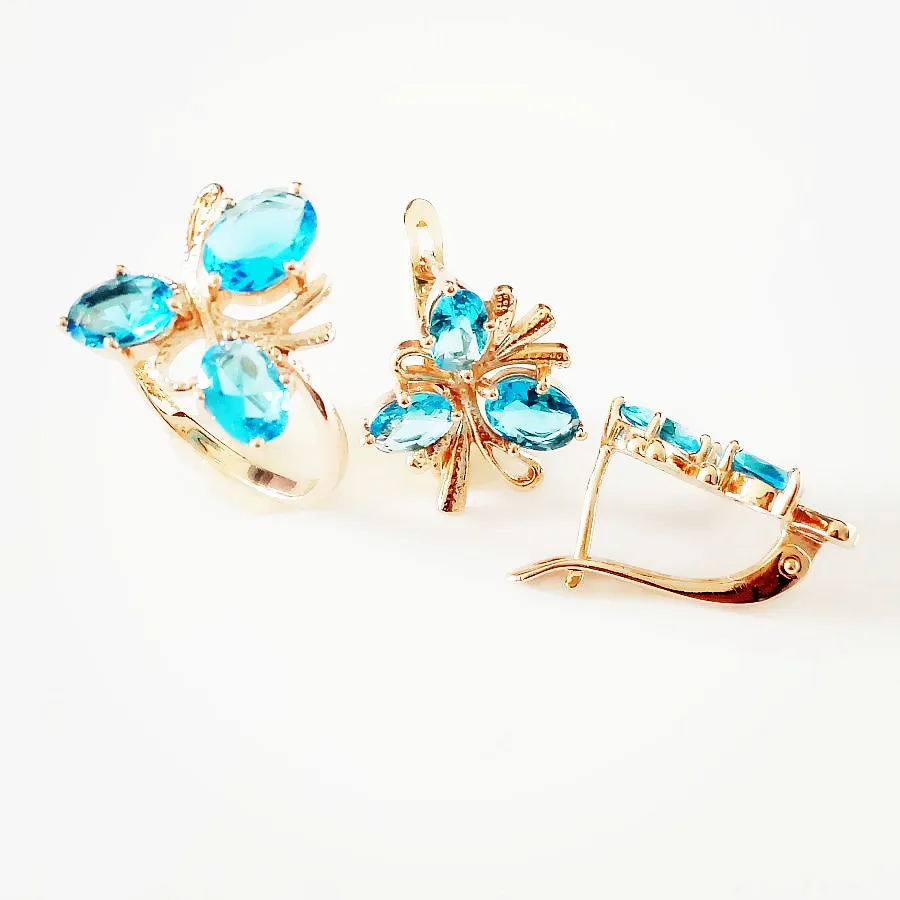 Роскошный женский комплект ювелирных изделий модные Романтические ювелирные