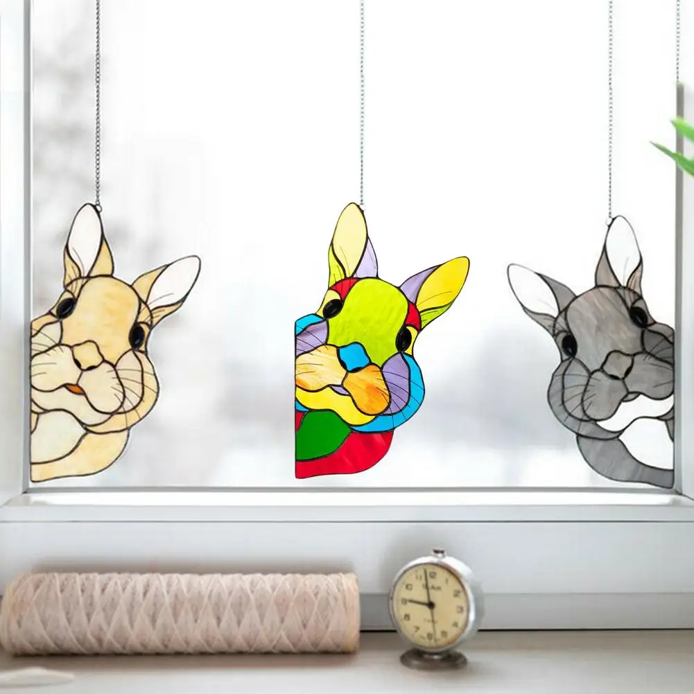 

Bunny Decorations For Home Colorful Rabbit Hangings Acrylic Ornament For Home Door Window Ocn To Highlight The Bunny Party
