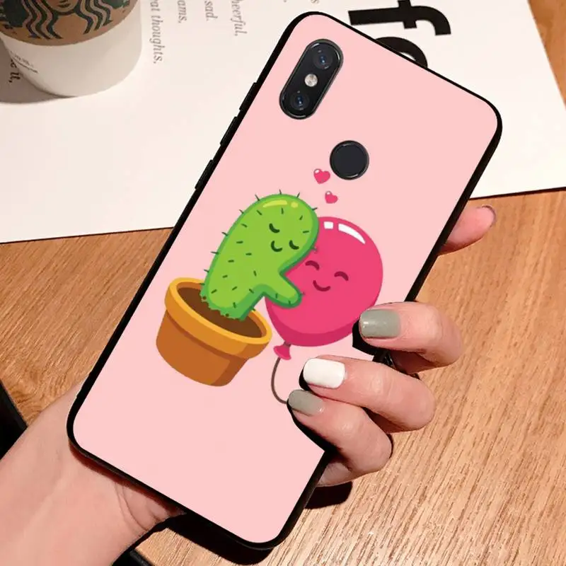 

Cactus cute cartoon planet pattern high quality Phone Case shell For Xiaomi Redmi note 7 8 9 t k30 max3 9 s 10 pro lite